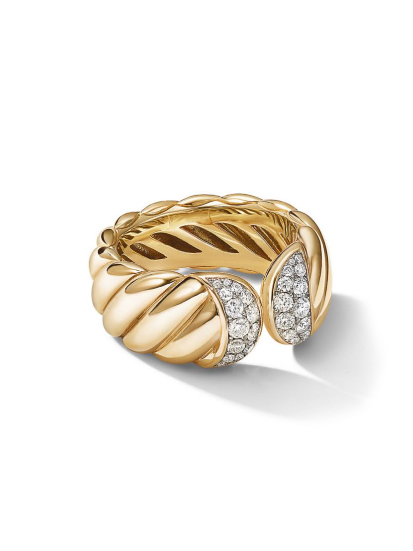 David Yurman Sculpted Cable Ring in 18K Yellow Gold