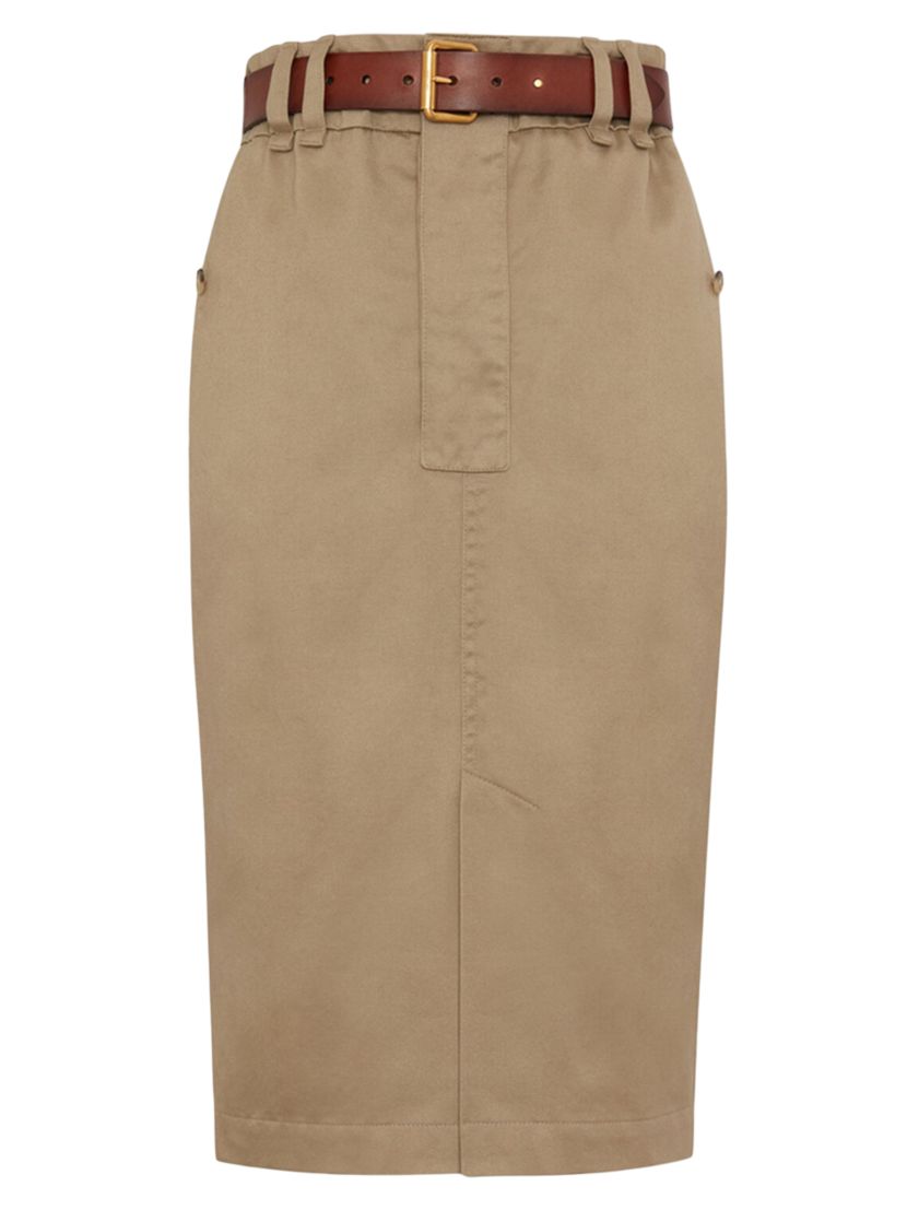 Saint Laurent Pencil Skirt in Cotton Gabardine