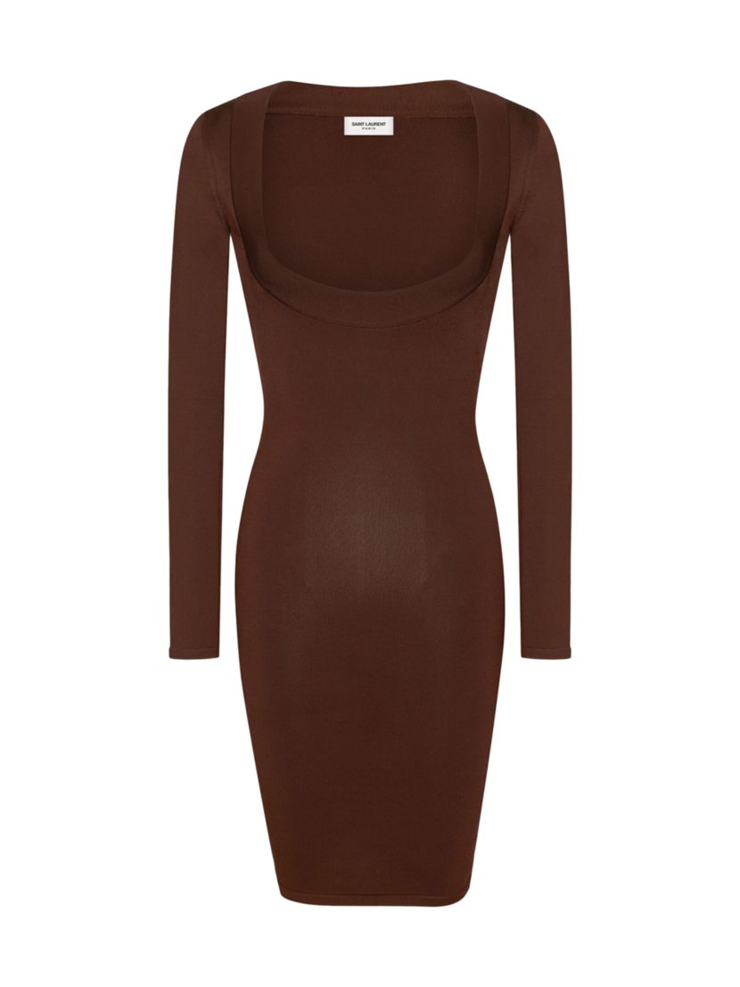 Saint Laurent Décolleté Dress in Knit