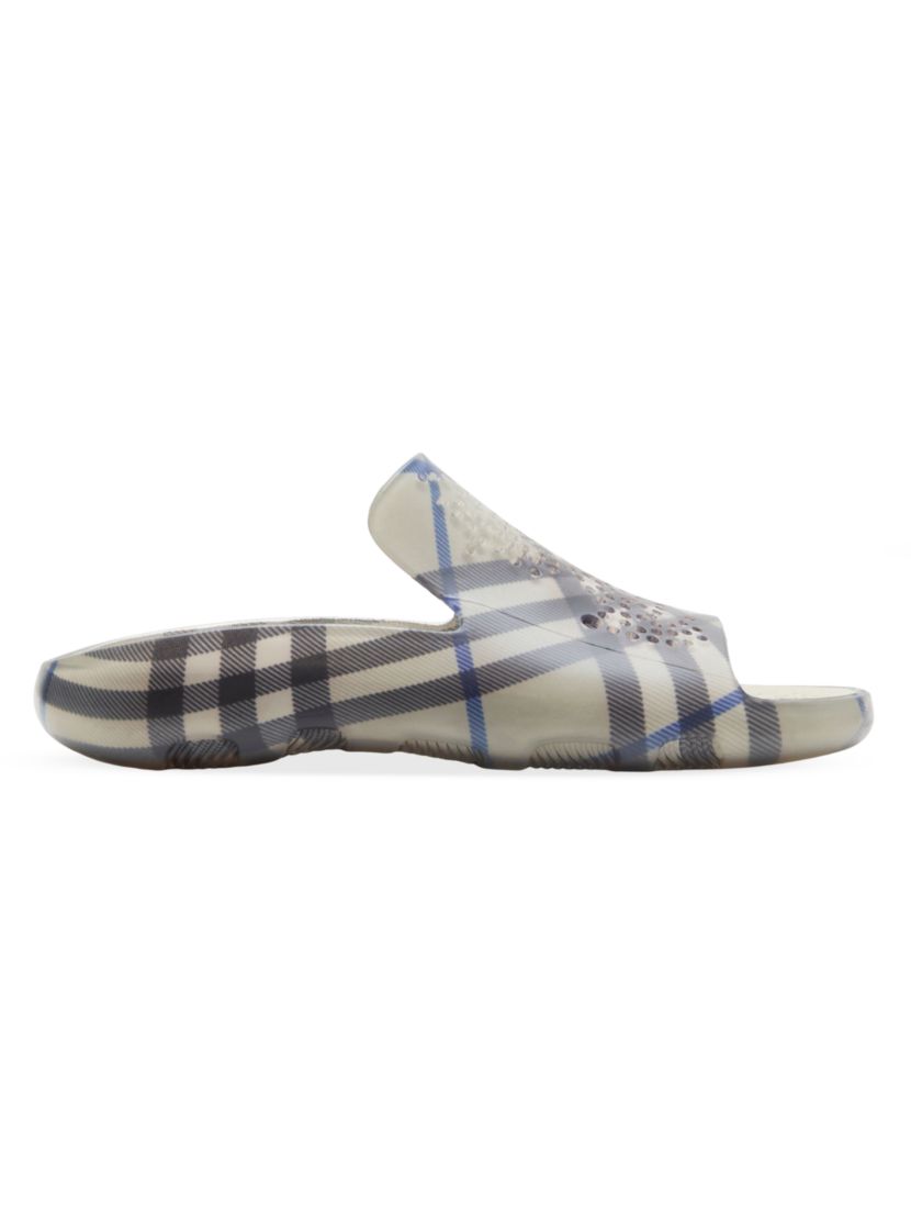 Burberry Stingray Check Rubber Slide Sandals