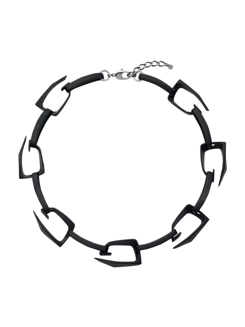 Givenchy Large Cut Necklace in Metal and Enamel