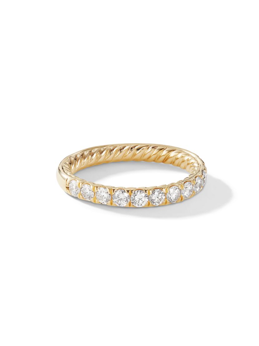 David Yurman DY Eden Partway Band Ring in 18K Yellow Gold