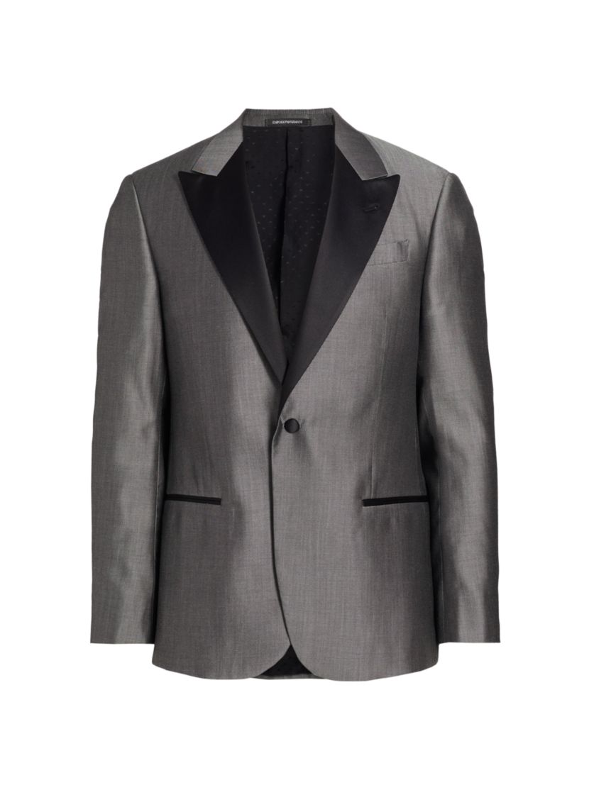 Emporio Armani Wool-Blend One-Button Dinner Jacket