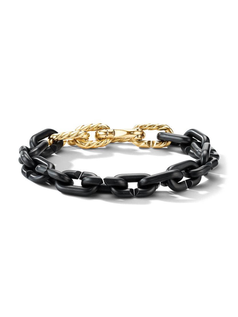 David Yurman Chain Links Bracelet in Black Titanium