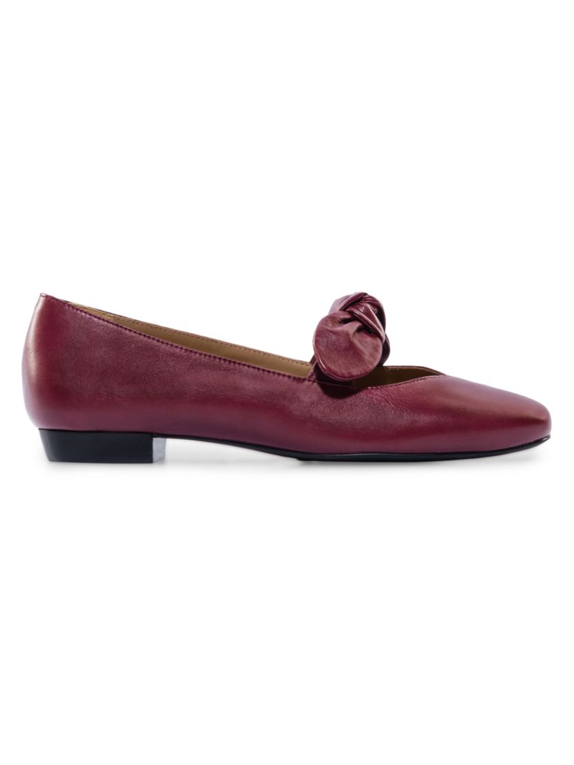 Bernardo Emersyn Leather Bow Flats