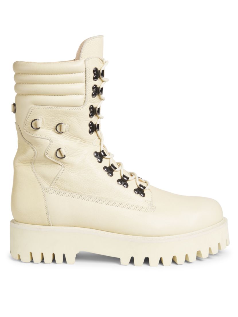 Who Decides War Field Leather Lace-Up Platform Boots