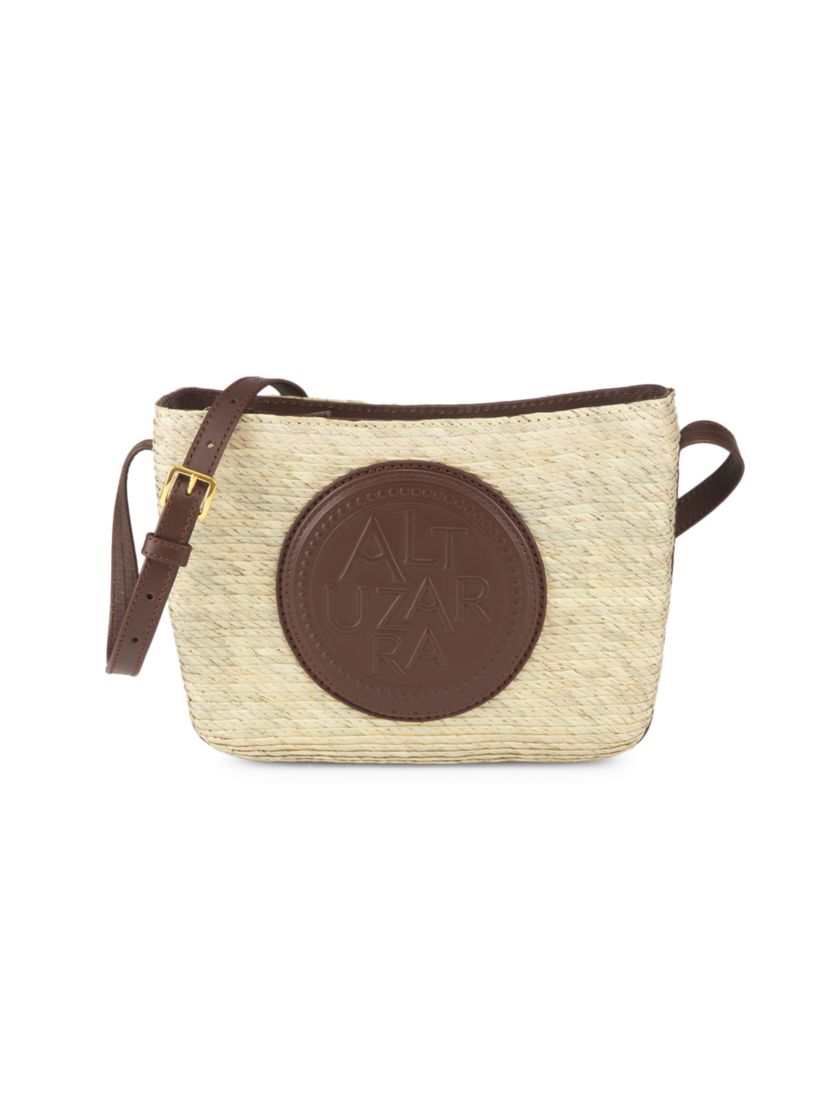 Altuzarra Medallion Watermill Straw Camera Bag