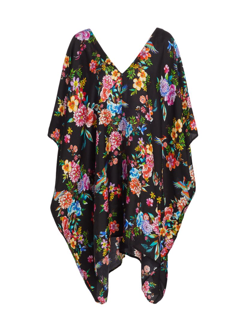 Johnny Was, Plus Size Notte Floral Cover-Up Surf Shirt