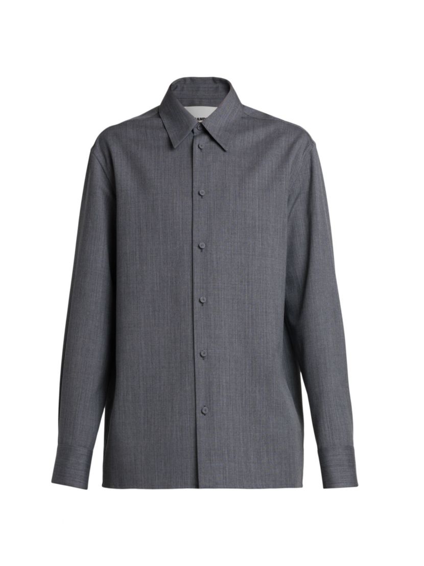 Jil Sander Wool Button-Front Shirt