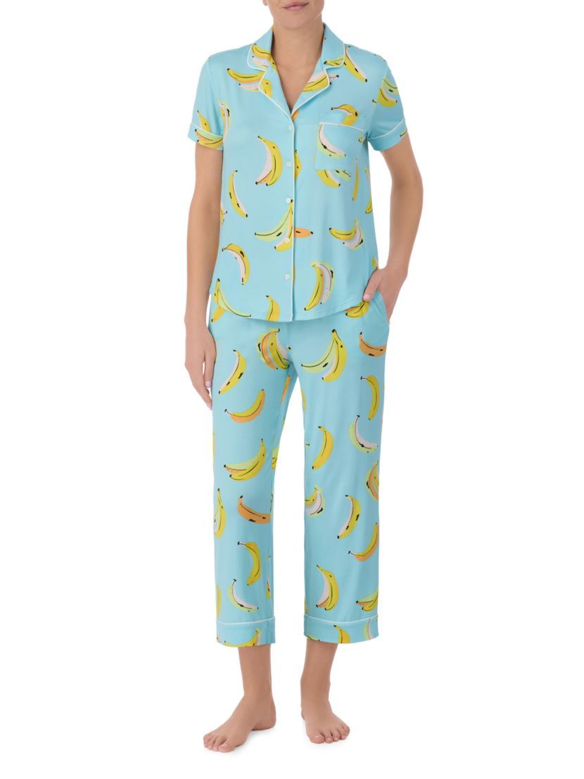 kate spade new york Banana Short-Sleeve Cropped Pajamas