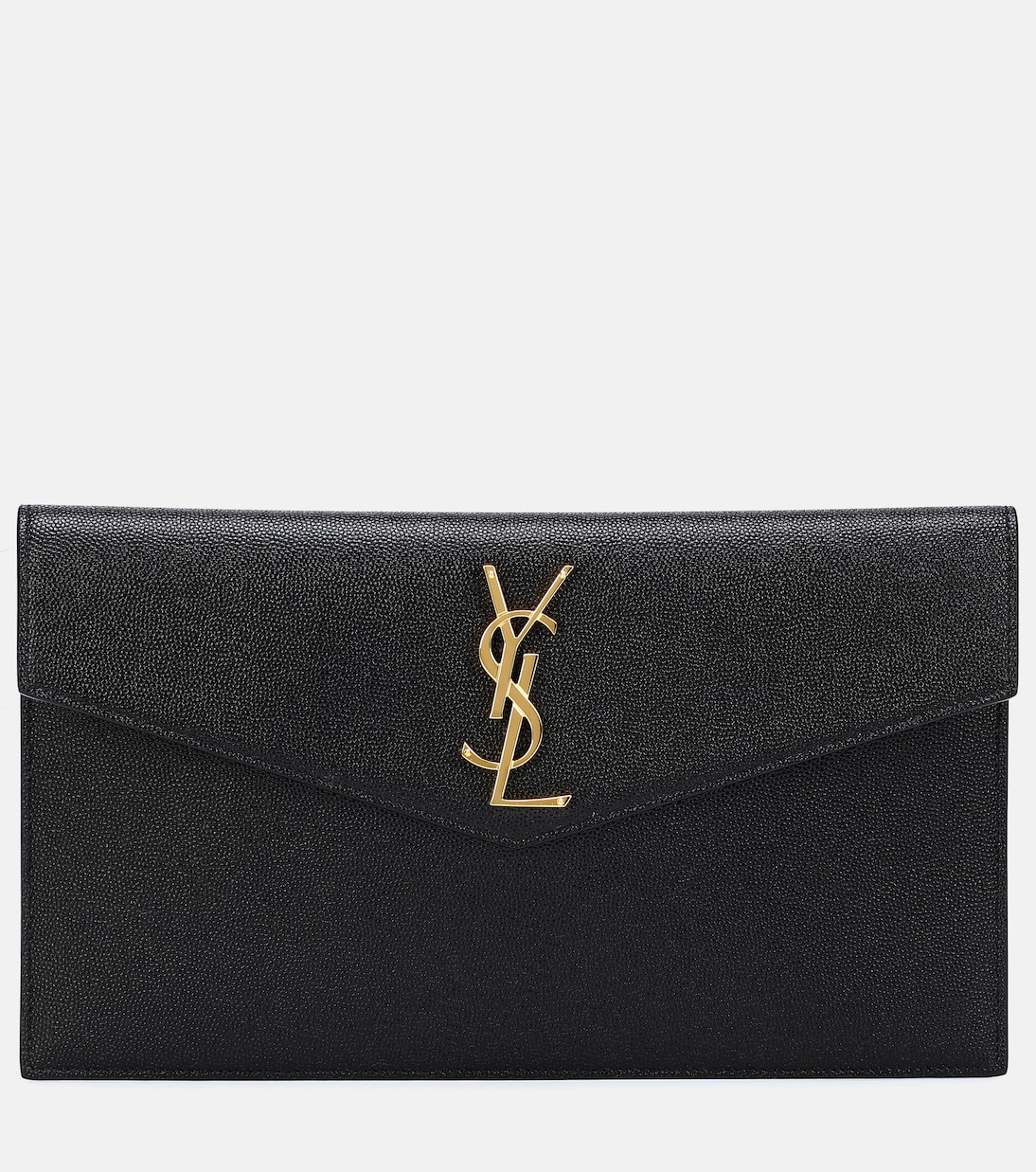 Uptown leather clutch Saint Laurent