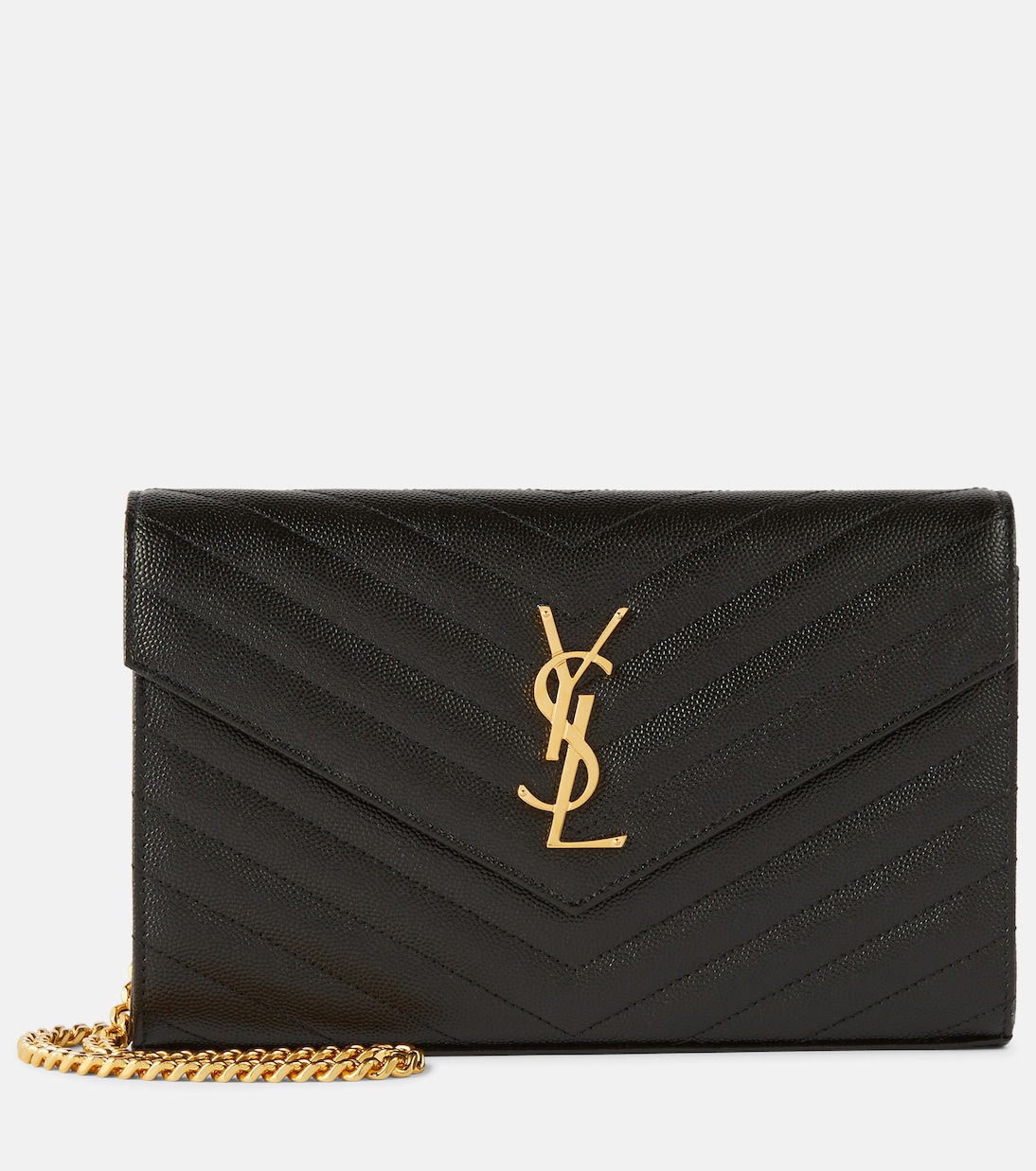 Cassandre matelassé leather wallet on chain Saint Laurent