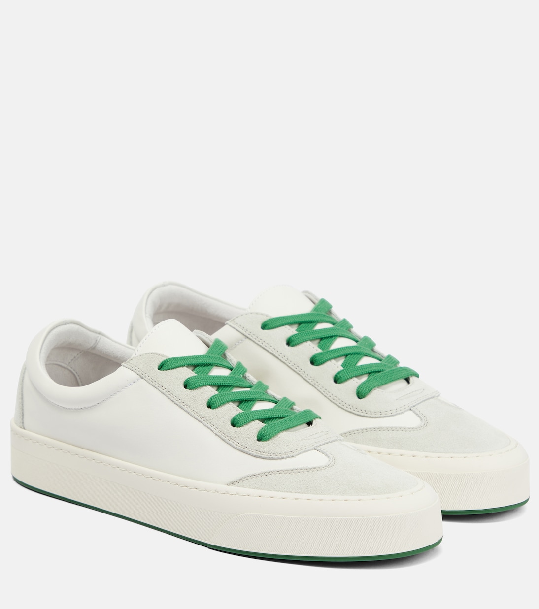 Marley suede-paneled leather sneakers The Row