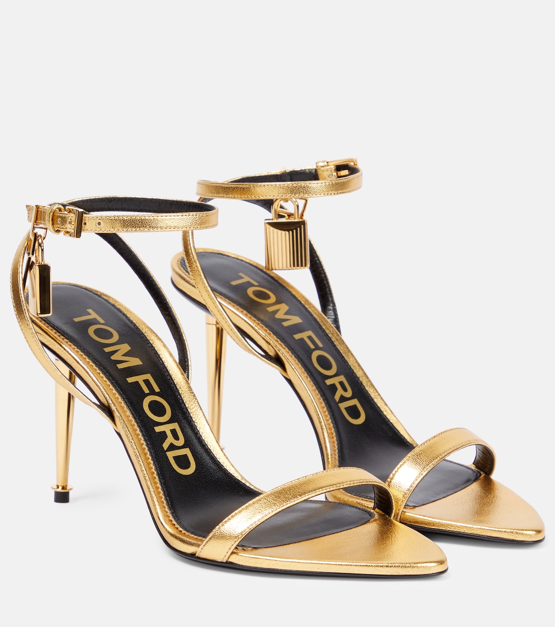 Padlock metallic leather sandals Tom Ford