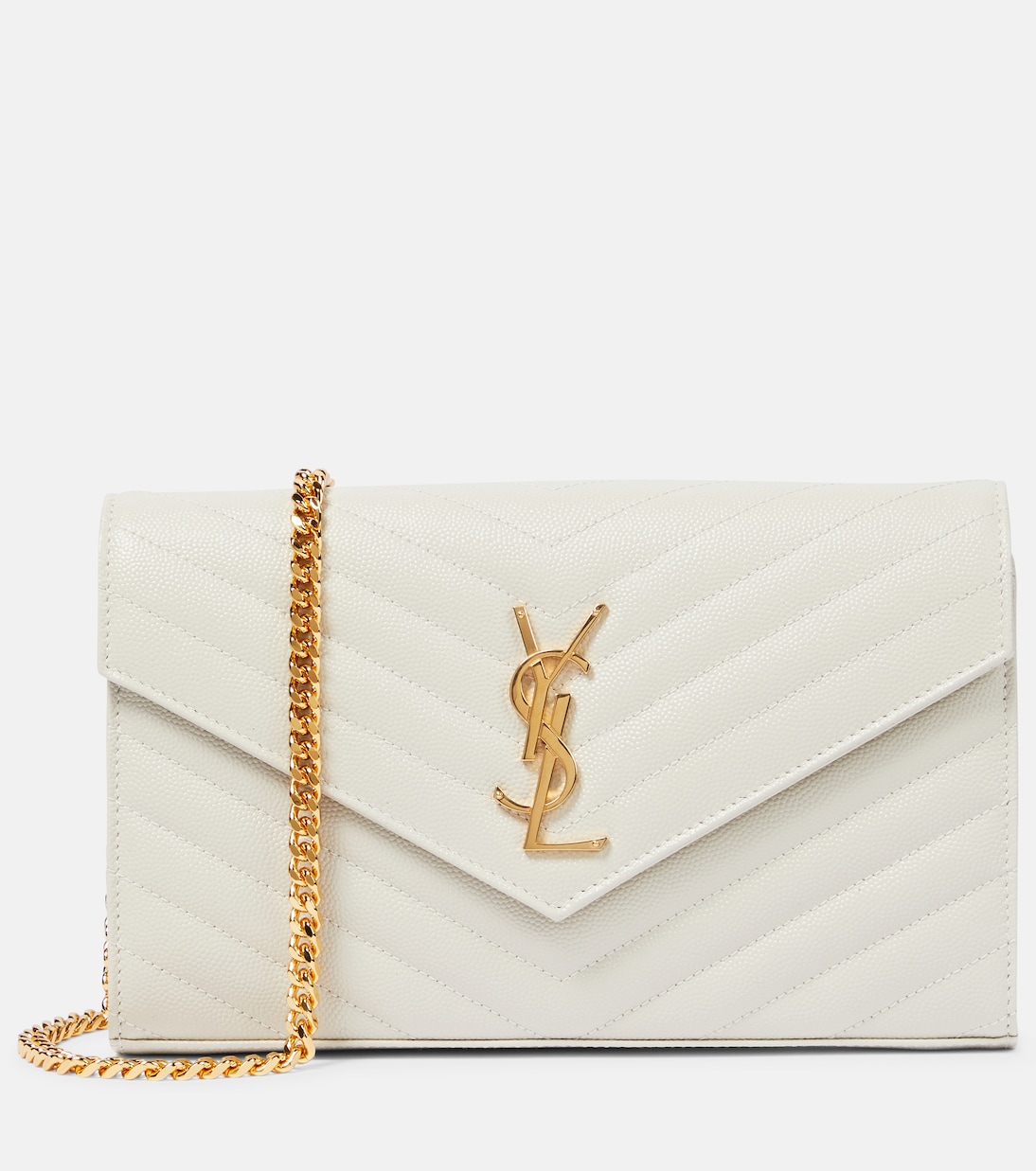 Cassandre matelassé leather wallet on chain Saint Laurent