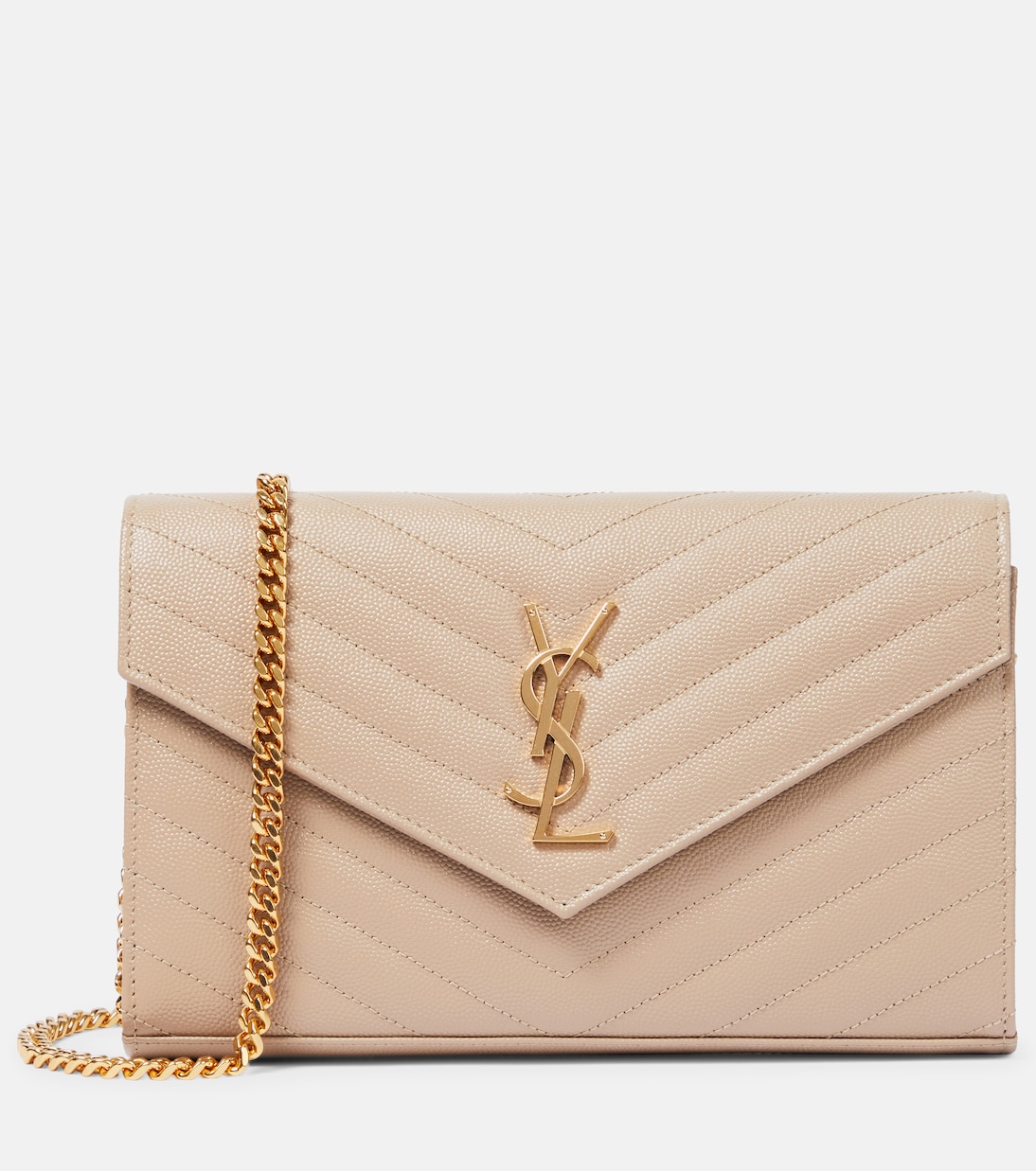 Cassandre matelassé leather wallet on chain Saint Laurent