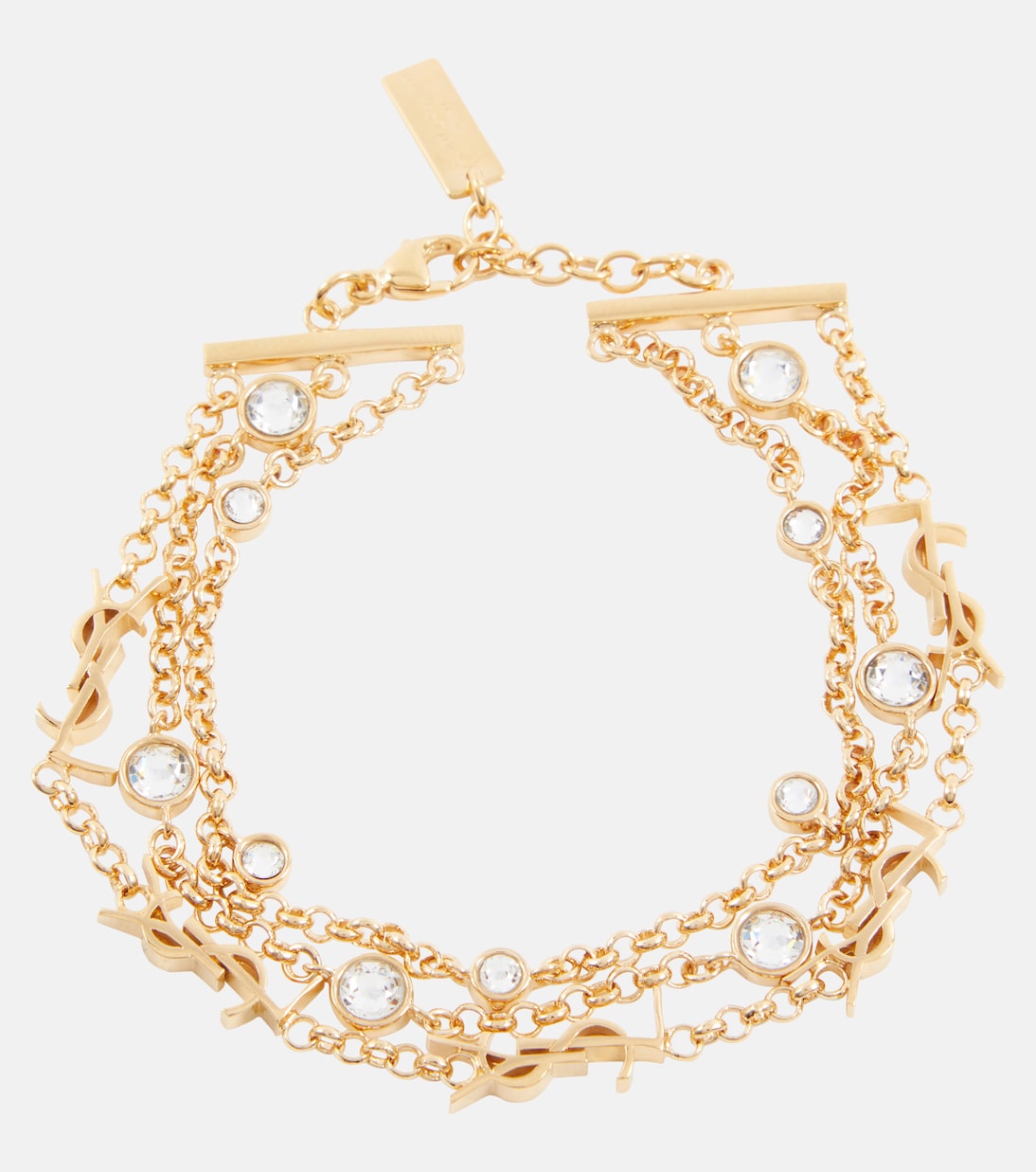 Cassandre embellished chain bracelet Saint Laurent