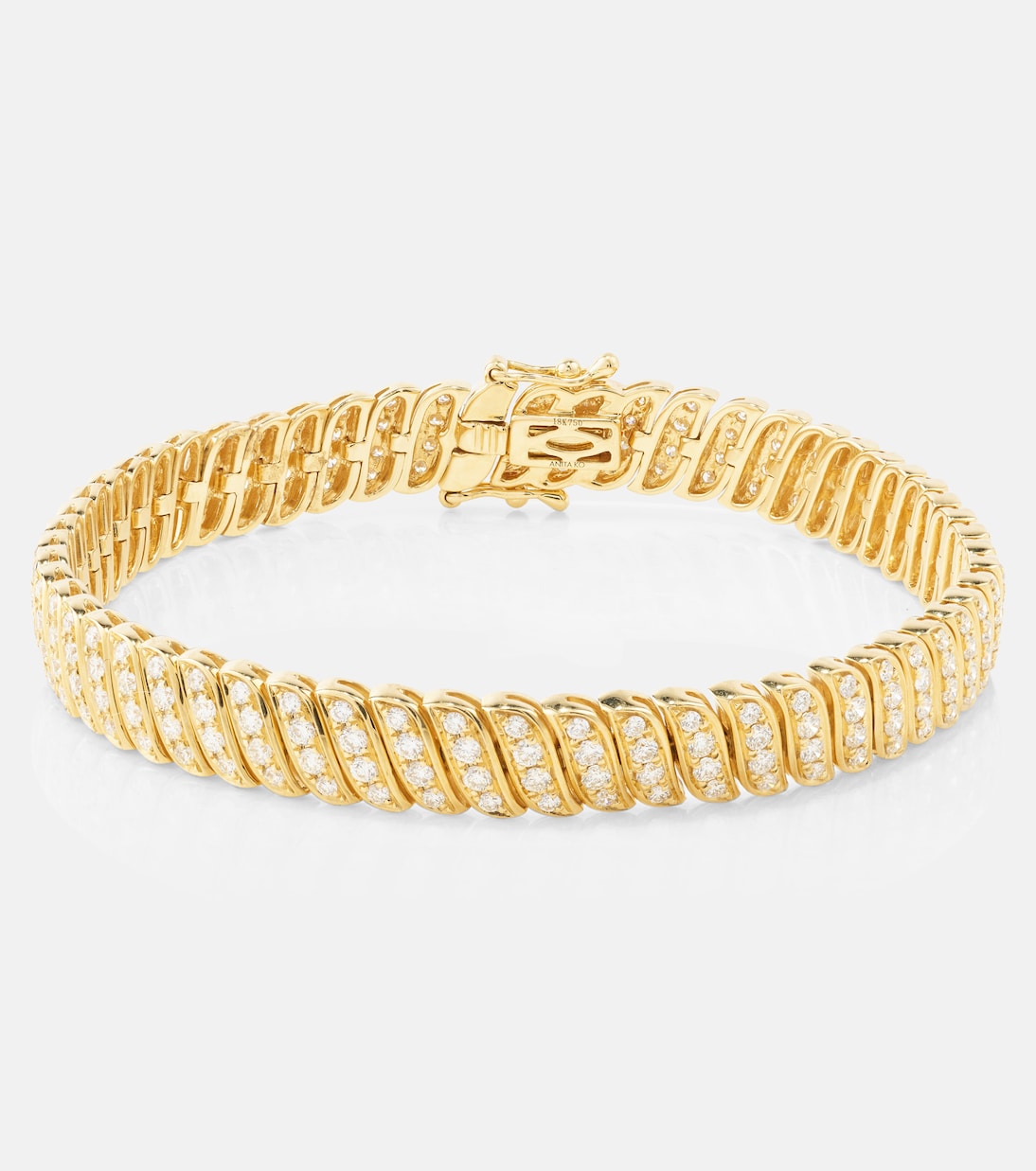 Zoe 18kt yellow gold bracelet with diamonds Anita Ko