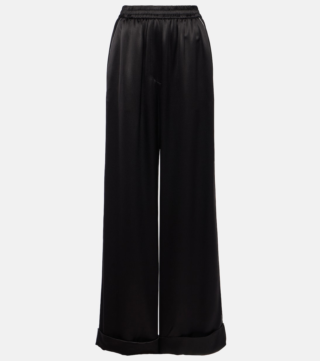 High-rise silk-blend wide-leg pants Dolce&Gabbana