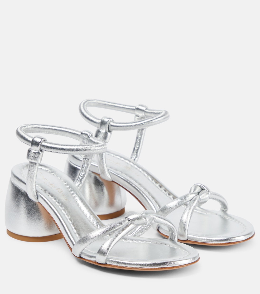 Cassis metallic leather sandals Gianvito Rossi