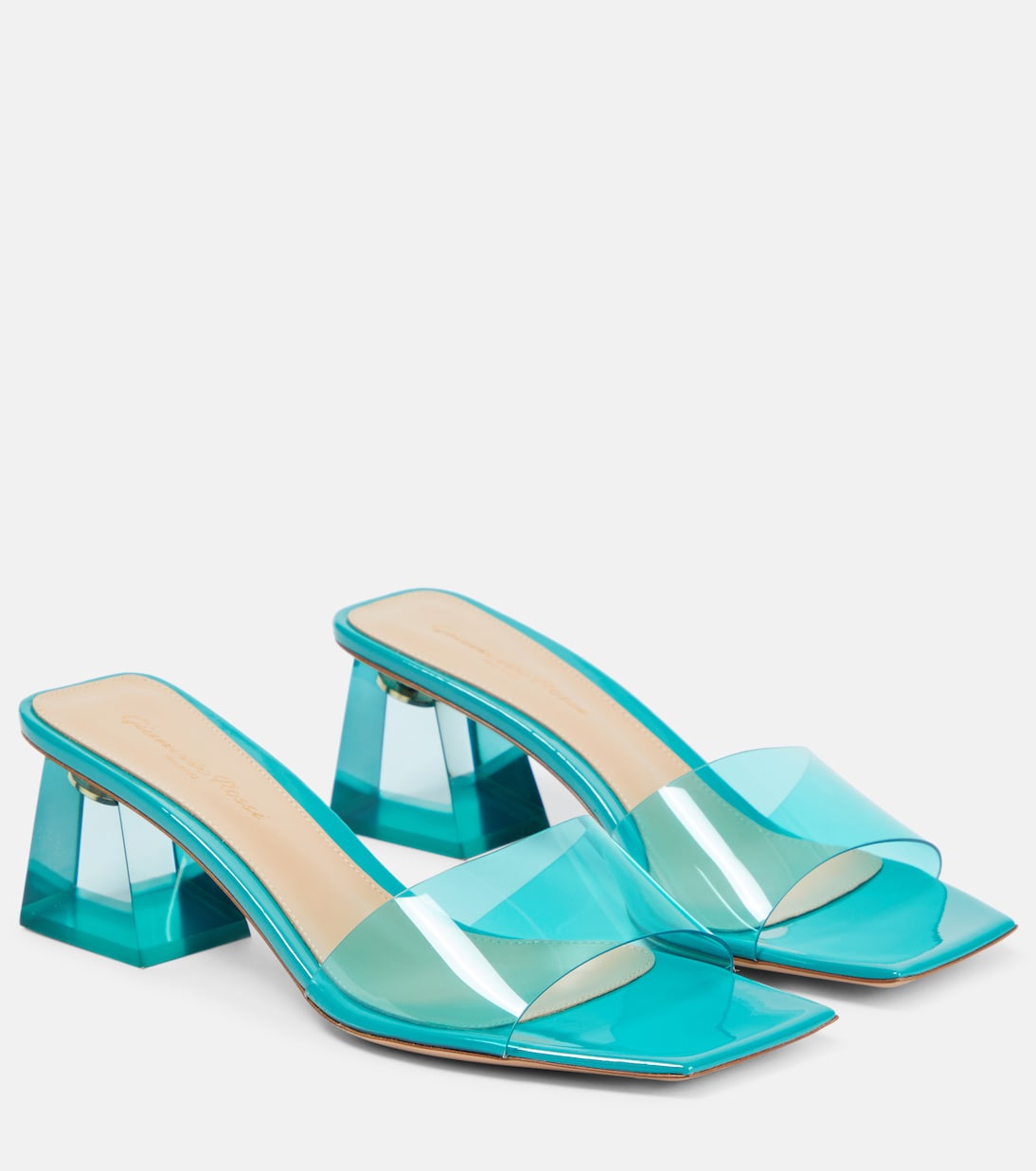 Cosmic leather-trimmed TPU mules Gianvito Rossi