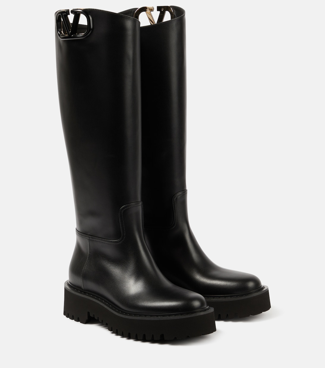 VLogo Signature leather rain boots Valentino Garavani