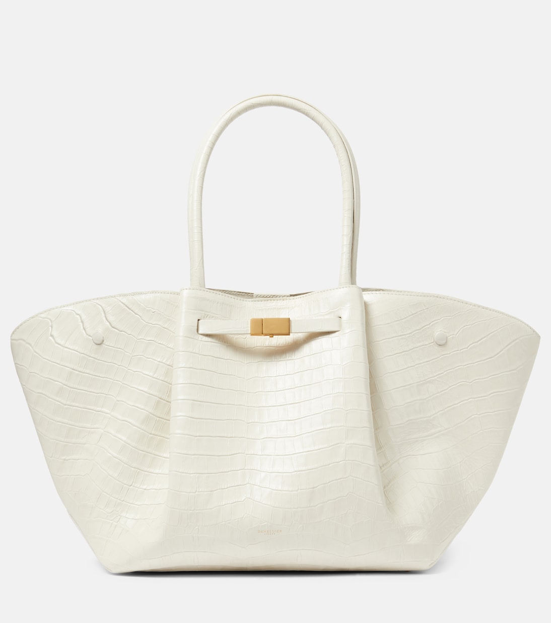 New-York croc-effect leather tote bag DeMellier