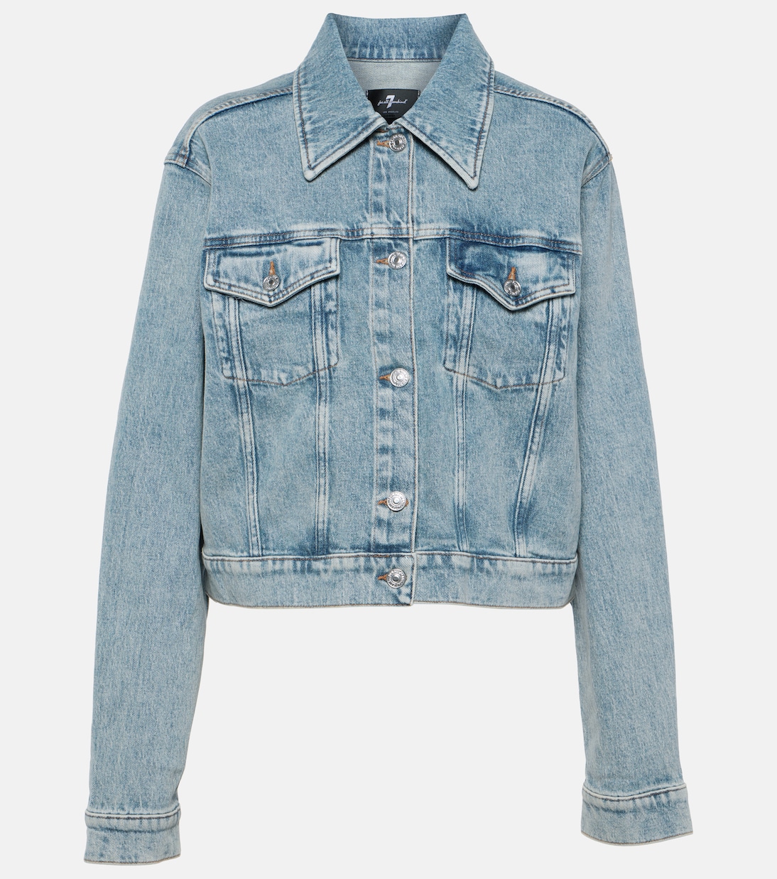 Nellie cropped denim jacket  7 For All Mankind