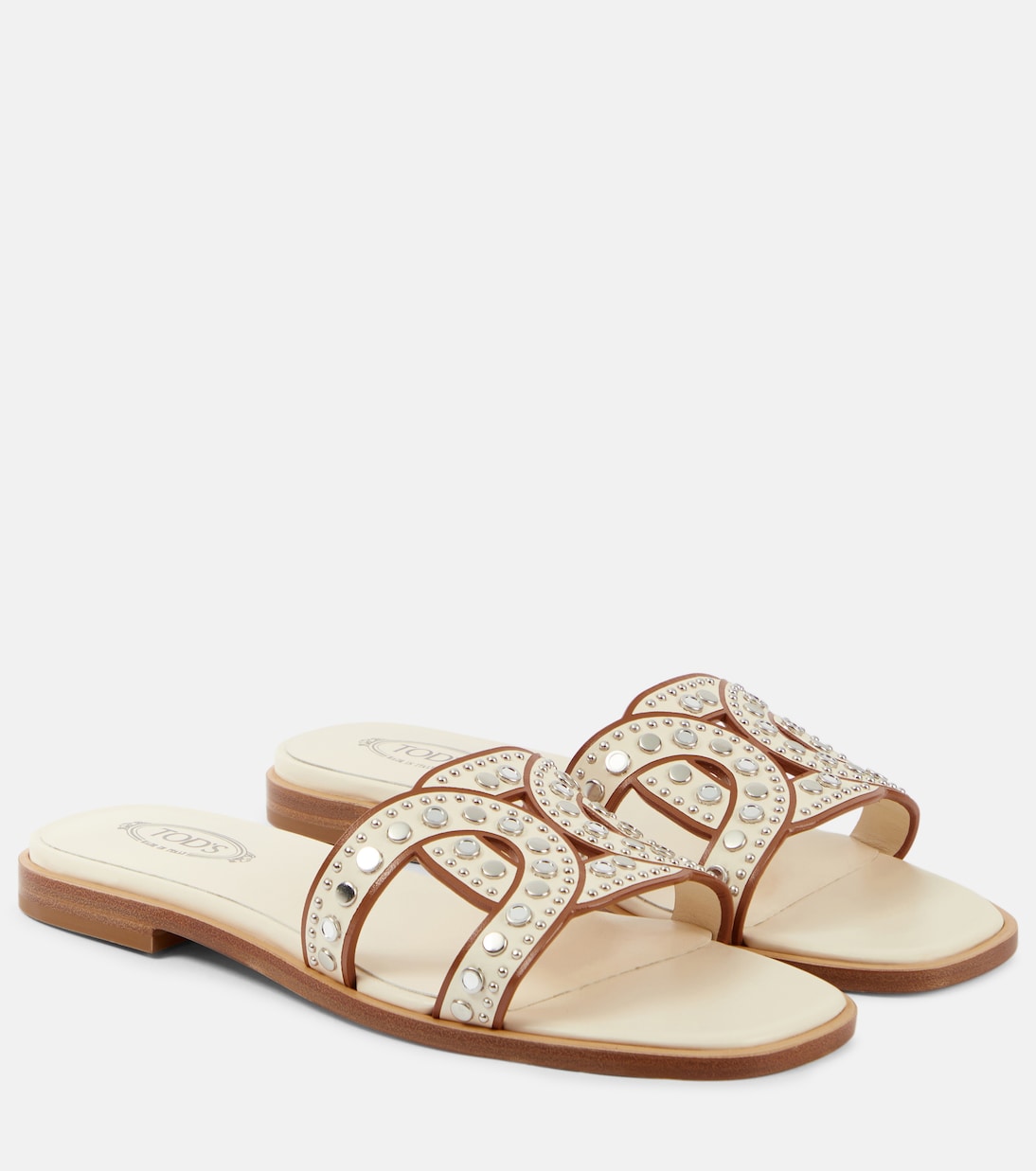 Kate studded leather sandals Tod's