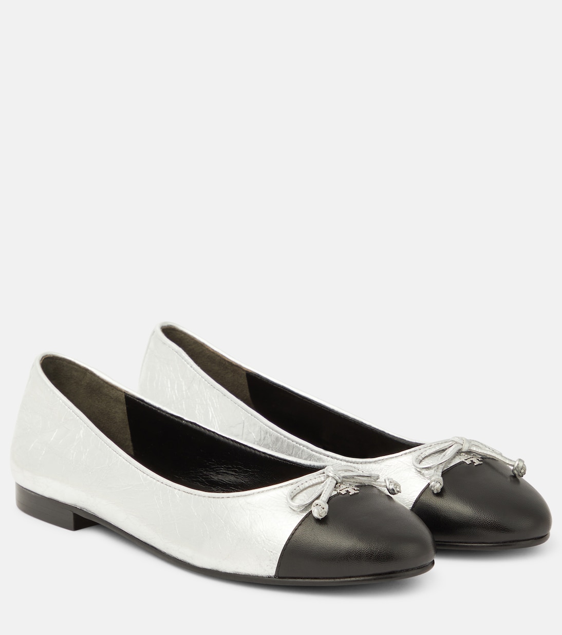 Cap-toe leather ballet flats Tory Burch