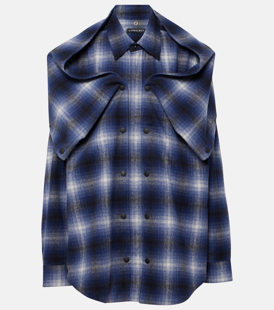 Detachable cotton flannel overshirt Y/Project