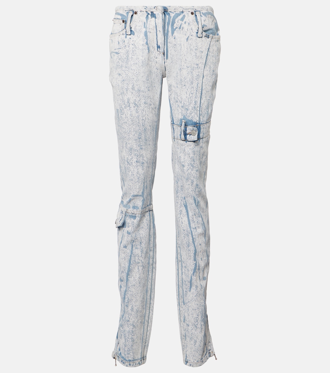 Printed low-rise slim jeans Acne Studios