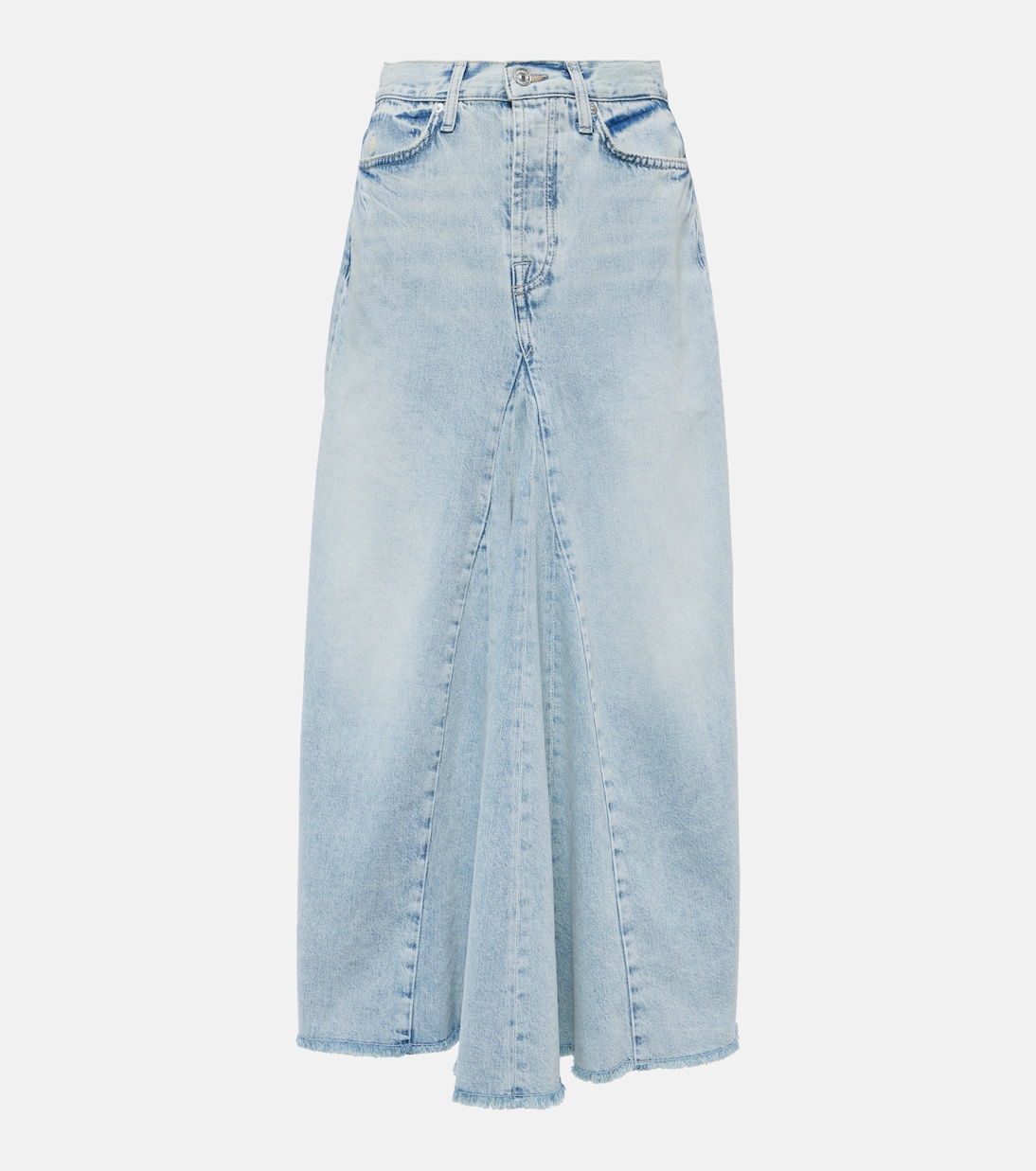 High-rise denim maxi skirt 7 For All Mankind