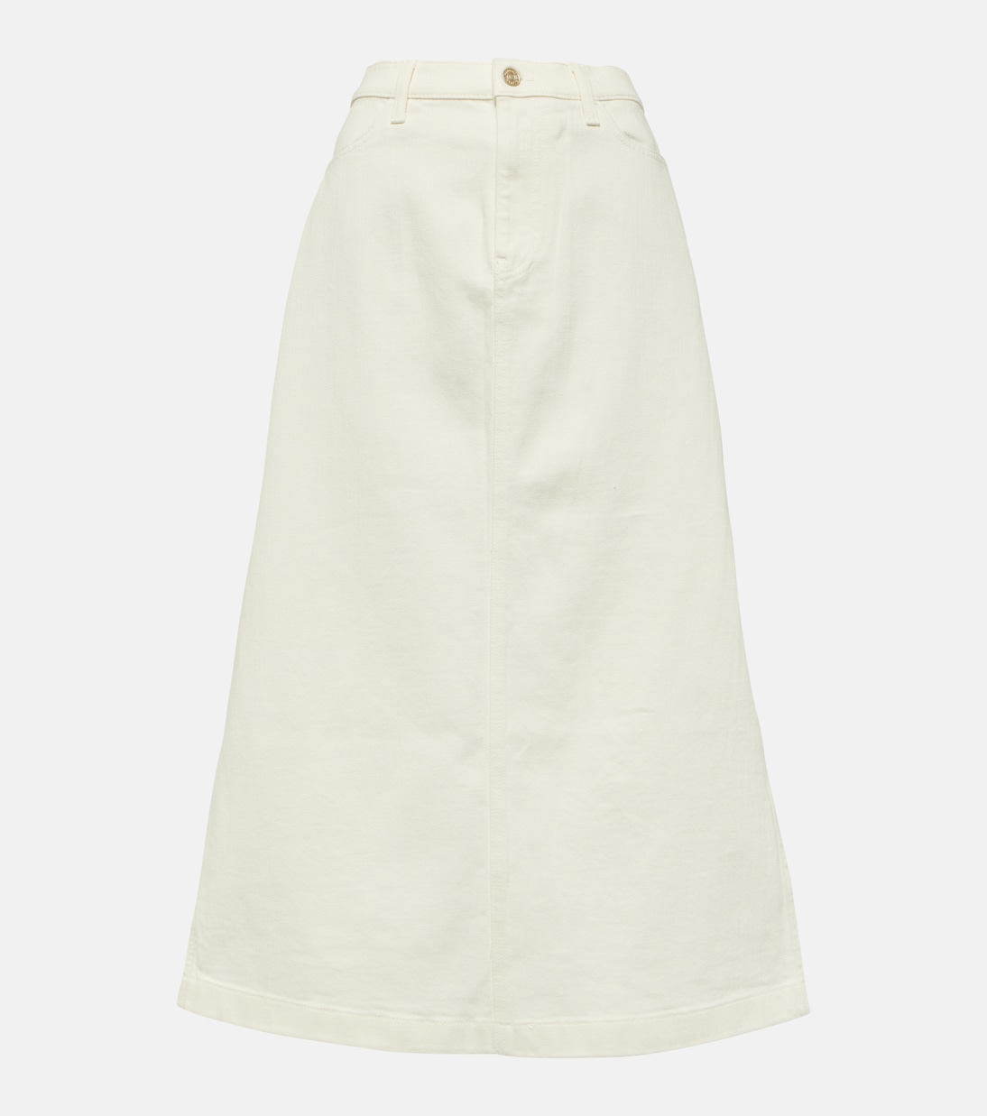 High-rise denim midi skirt 7 For All Mankind