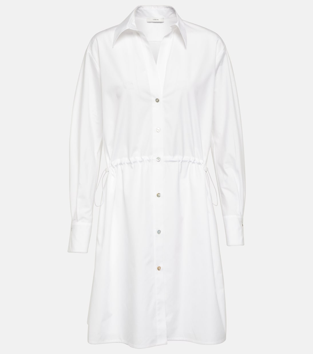 Ruched cotton shirtdress Vince