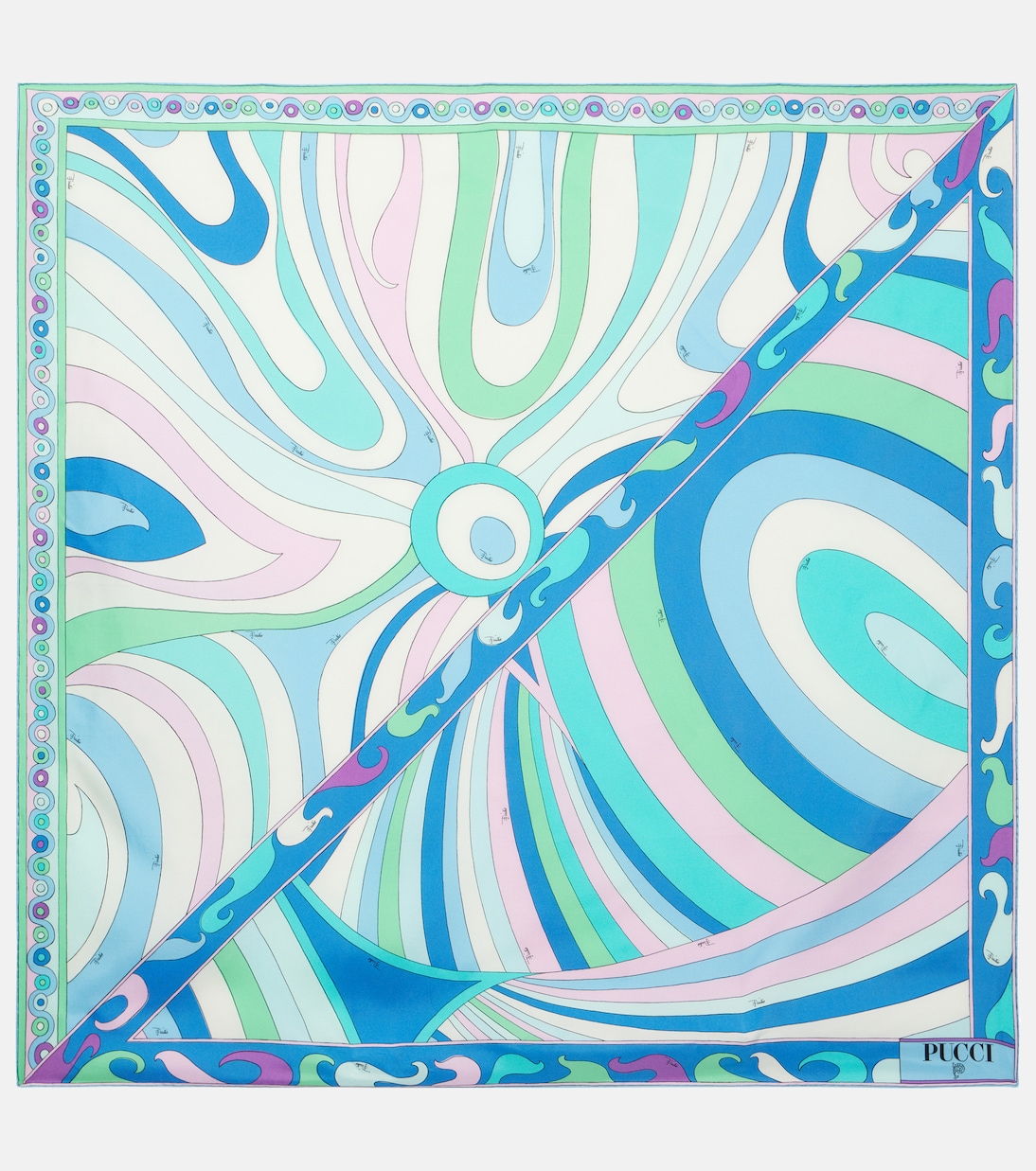 Printed silk twill scarf Pucci