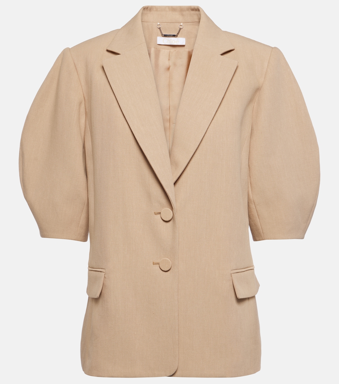 Puff-sleeve linen blazer Chloé