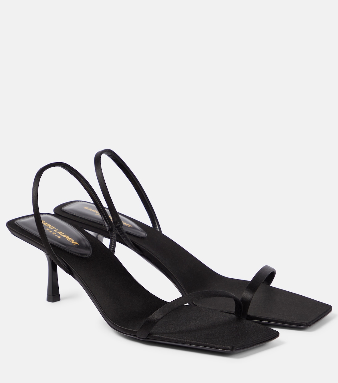 Jaspe satin crêpe sandals Saint Laurent