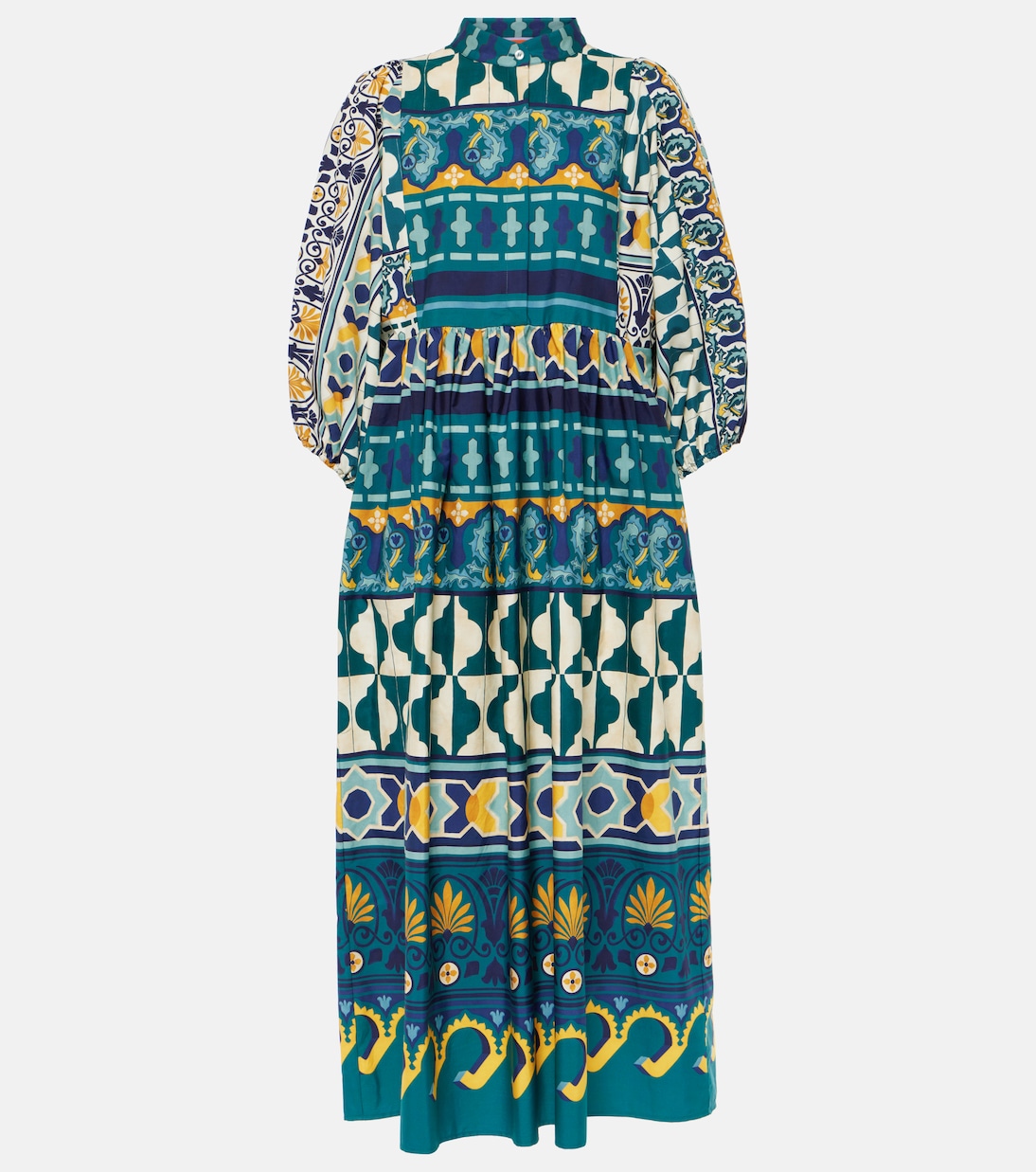 Portofino printed cotton maxi dress La DoubleJ