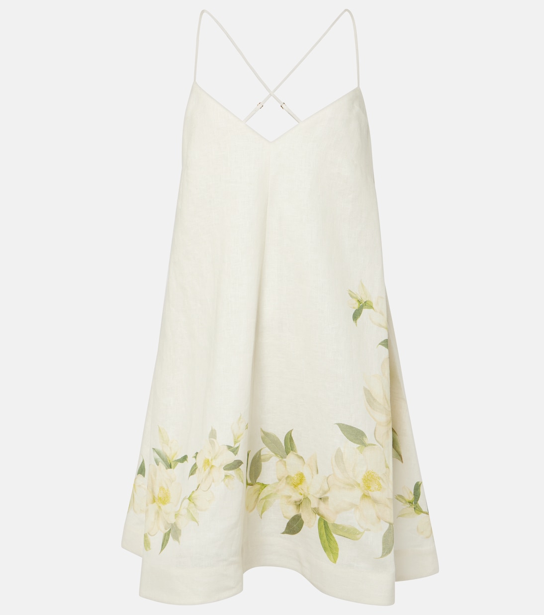 Harmony Swing floral linen minidress Zimmermann