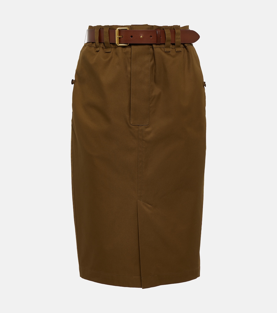 Cotton twill pencil skirt Saint Laurent