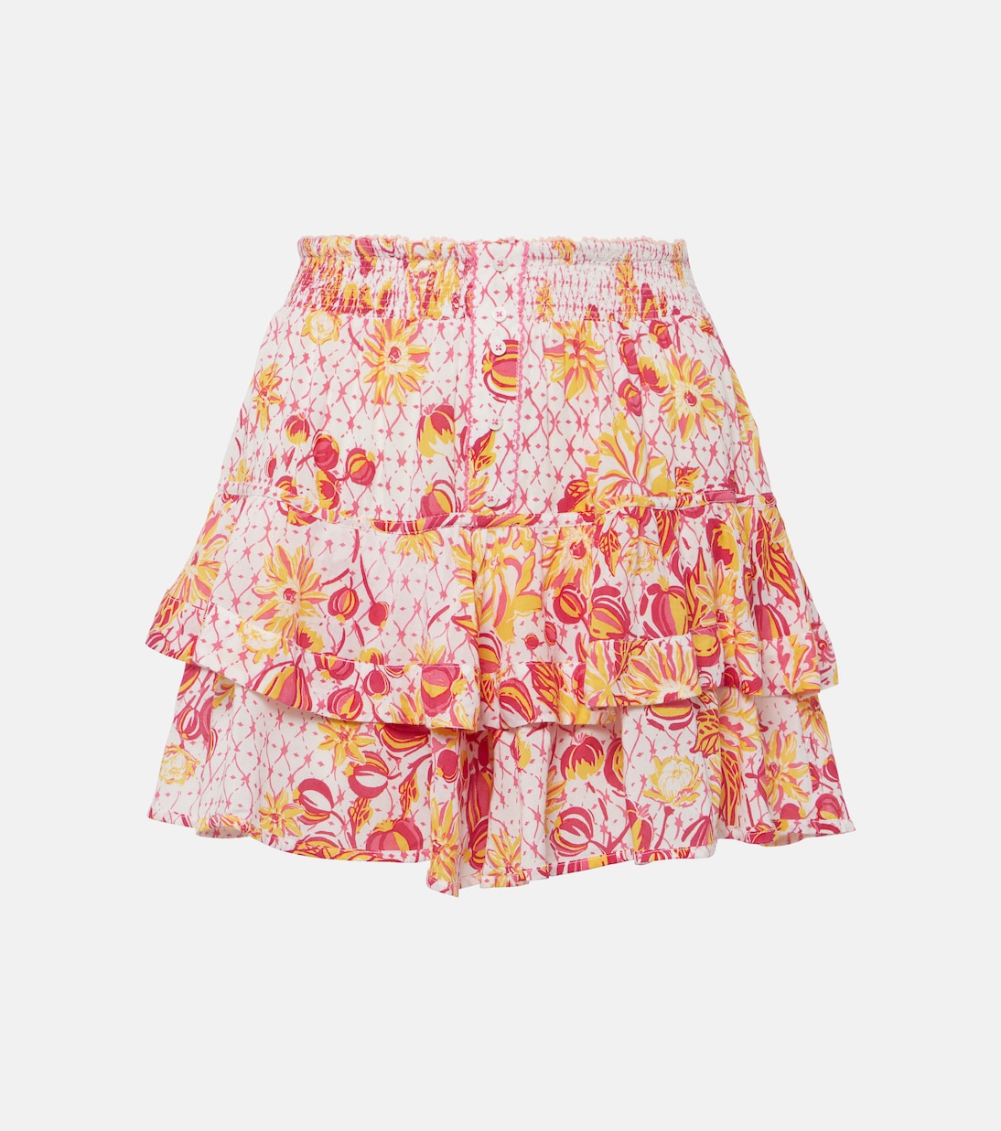 Culotte ruffled floral miniskirt Poupette St Barth