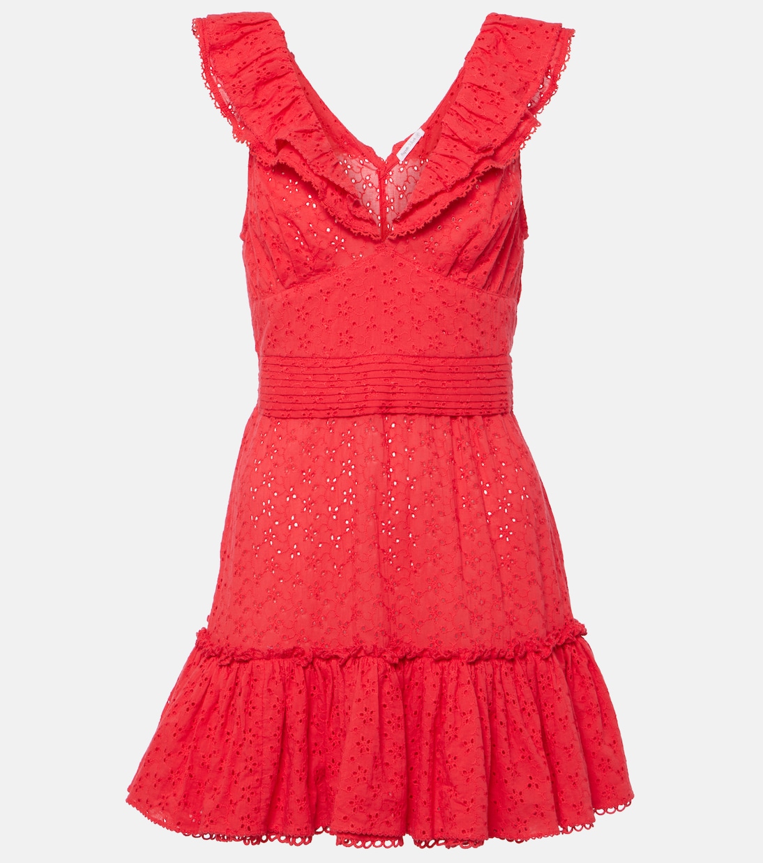 Bruna ruffled cotton minidress Poupette St Barth