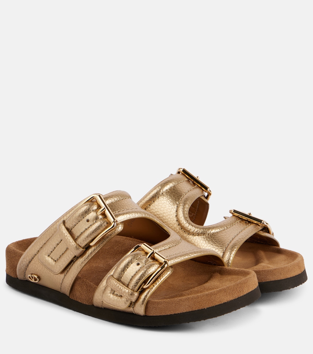 Fussfriend metallic leather sandals Valentino Garavani