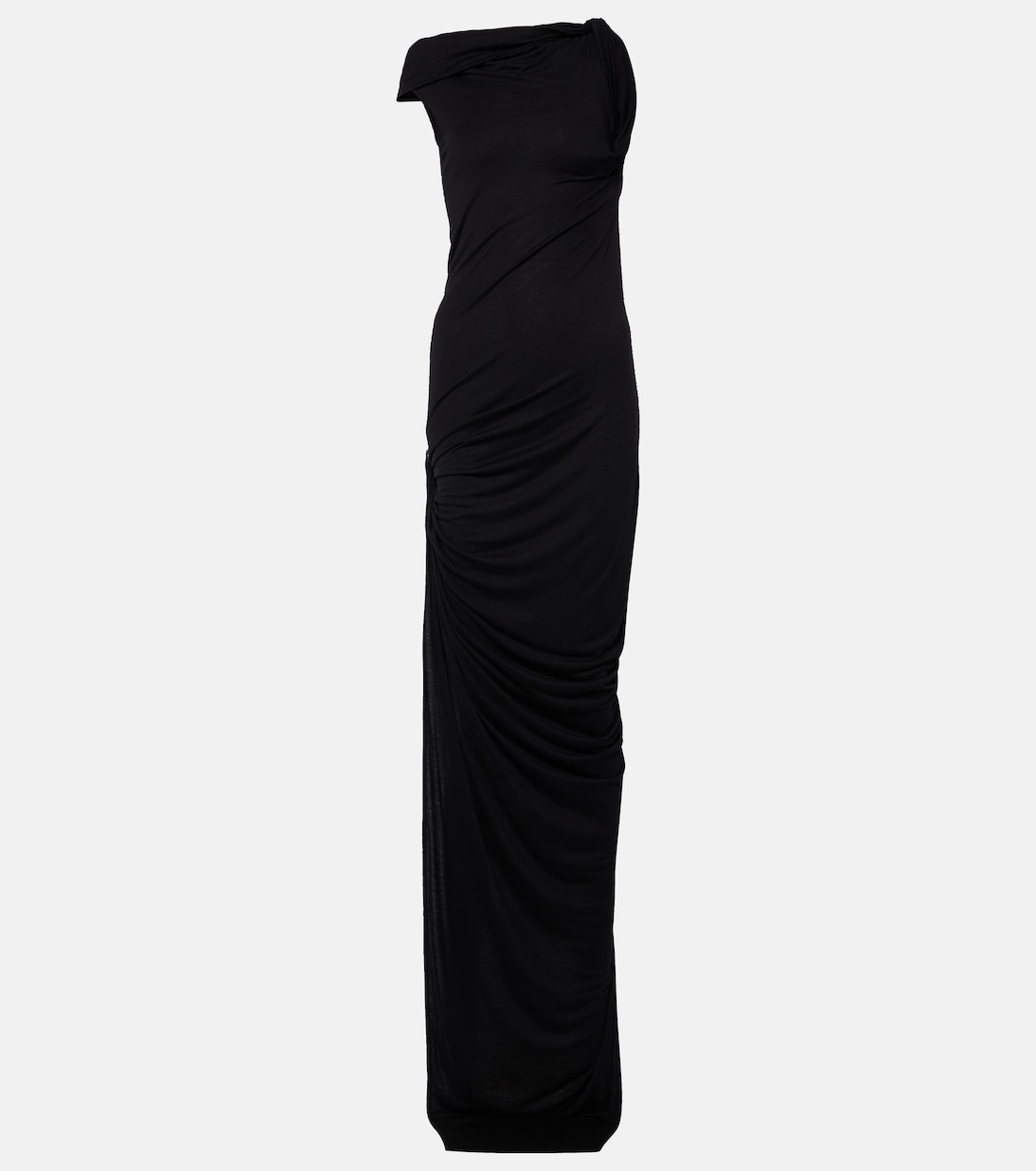 Lilies one-shoulder draped maxi dress Rick Owens