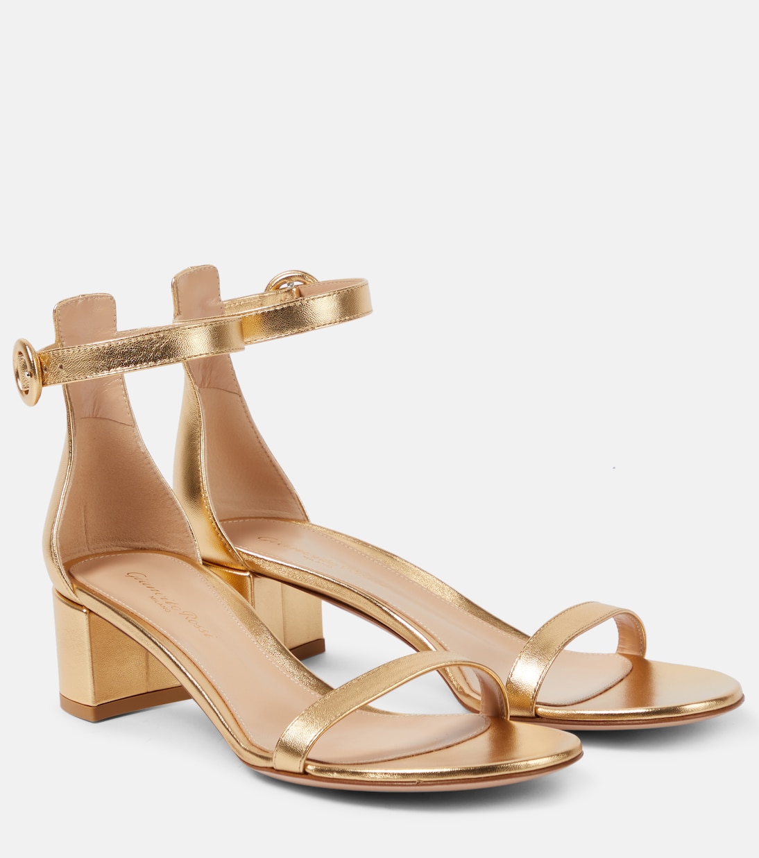 Gaeta 45 metallic leather sandals Gianvito Rossi