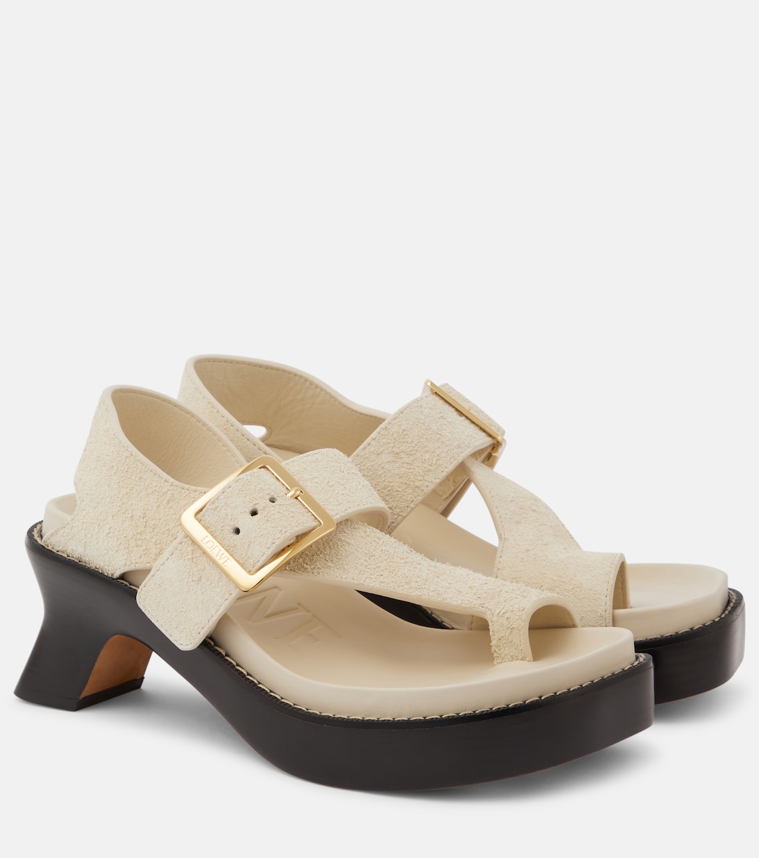 Ease brushed suede platform sandals Loewe