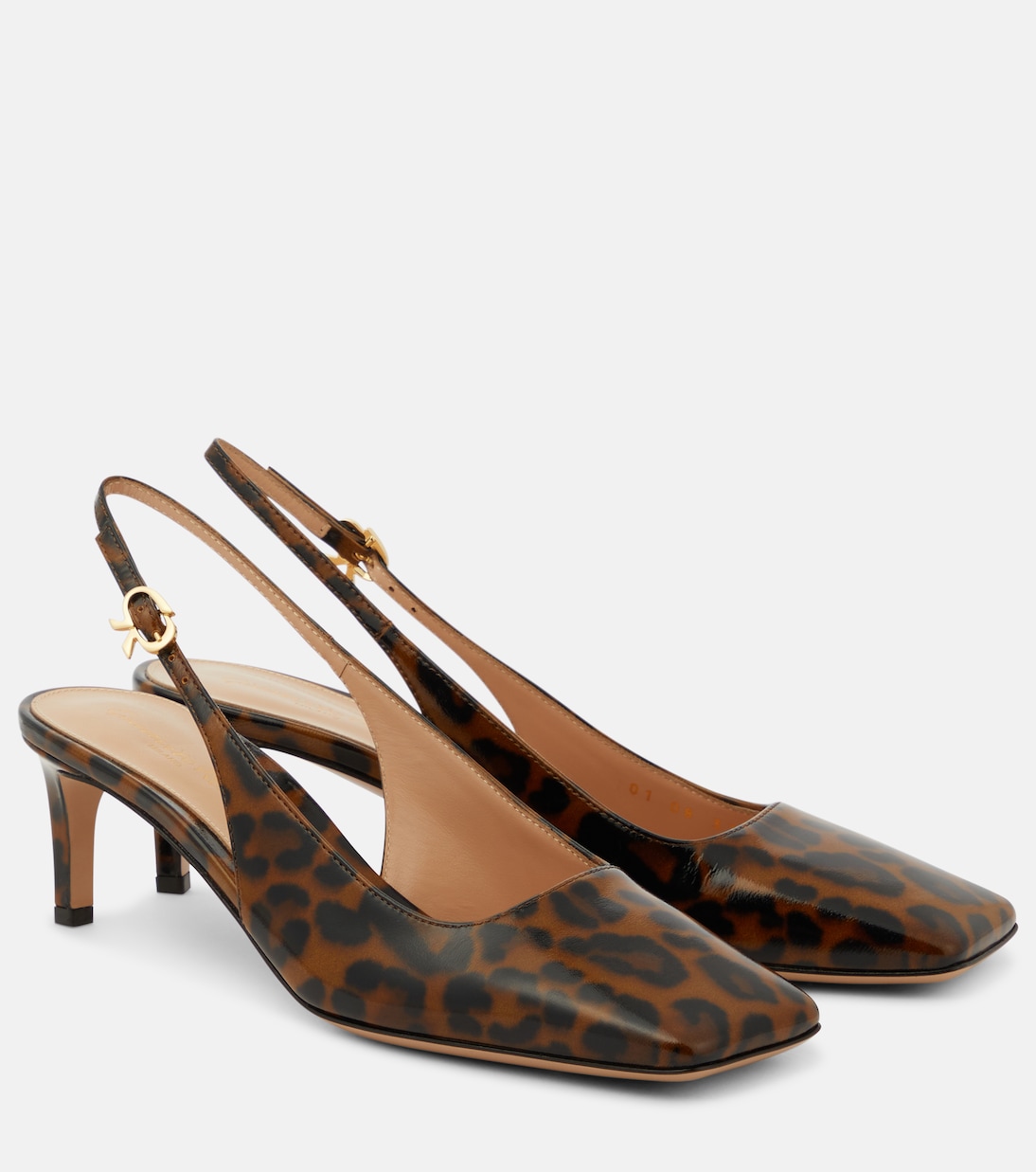 55 patent leather slingback pumps Gianvito Rossi