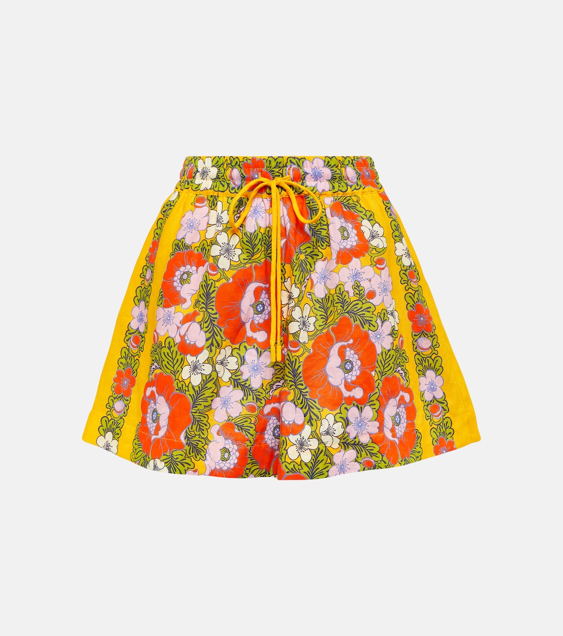 Floral linen shorts Alémais