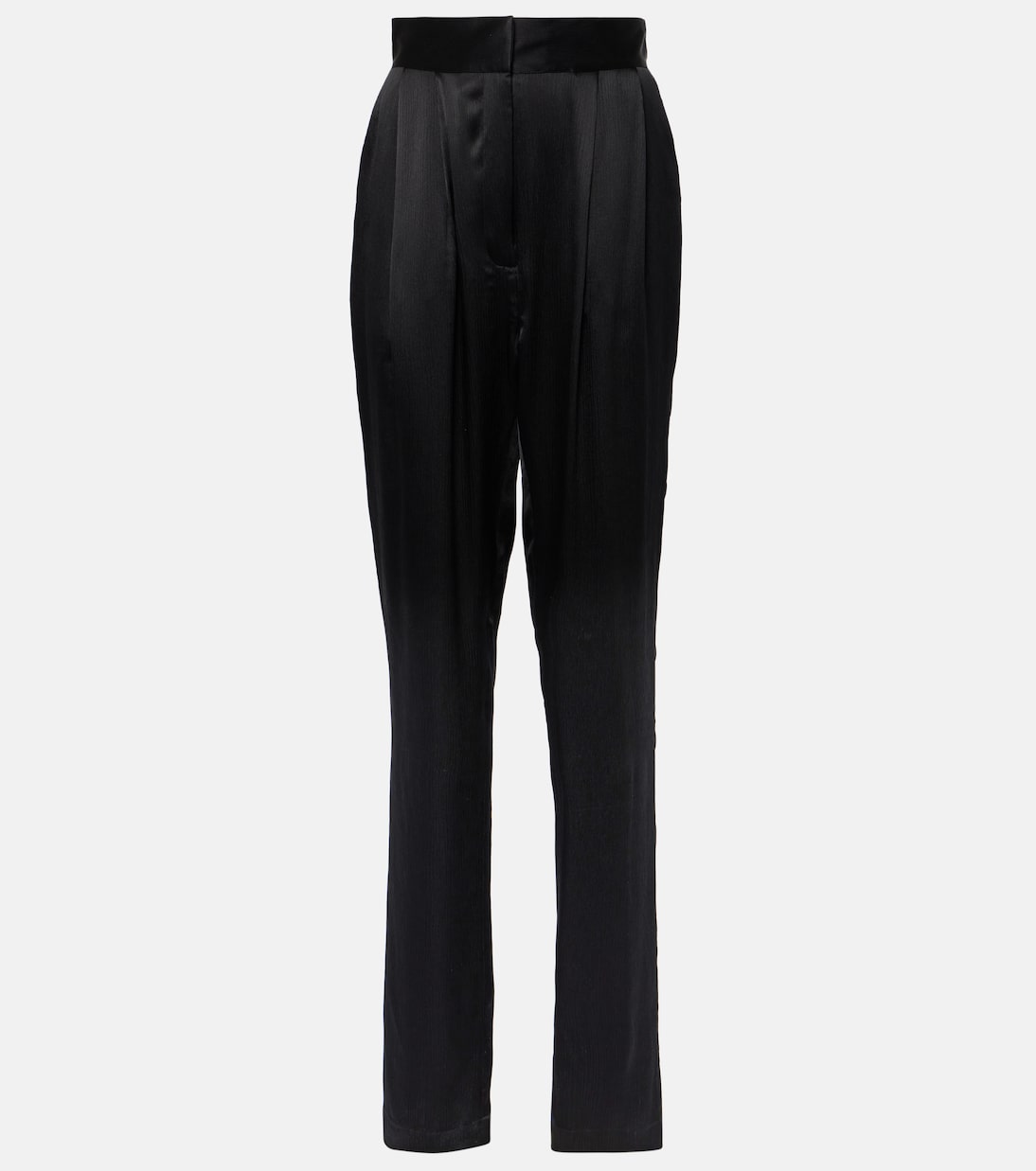 Remi high-rise silk straight pants Tove